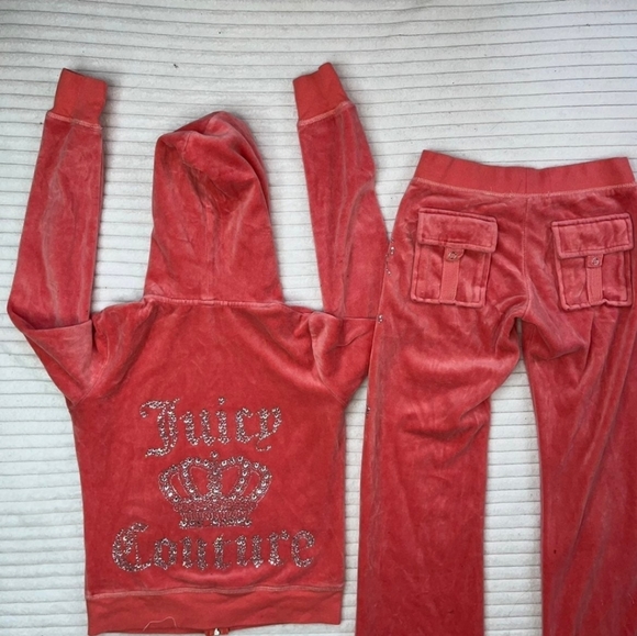 Juicy Couture Peachy Pink Tracksuit Size-Small - Picture 2 of 5